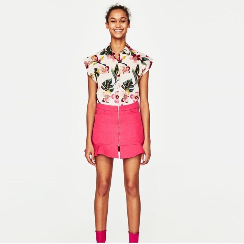 Zara Fuchsia Pink Skirt